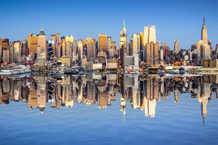 New York City, USA city skyline of Midtown Manhattan.-1